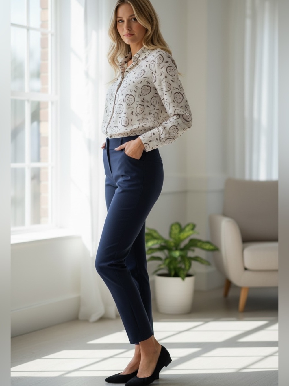 NWT Ann Taylor LOFT Julie Skinny Navy Blue Ankle Pants Trousers in Size 8